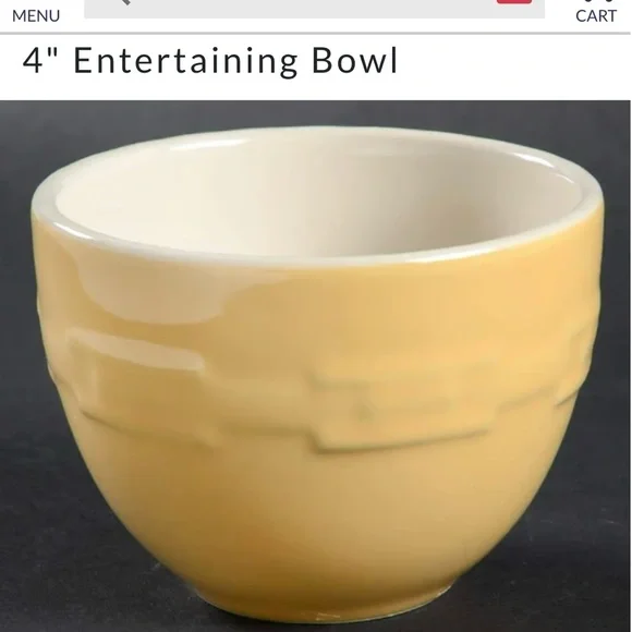 Longaberger Woven Traditions Butternut 4” Entertaining Bowl - Picture 5 of 6